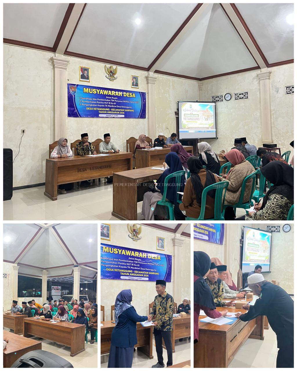 Musyawarah Desa Ketanggung Bahas Penyusunan RKPDes Tahun 2027, Pembentukan Panitia HUT RI Ke-81, dan Pengangkatan Kepala TK Mardisiwi